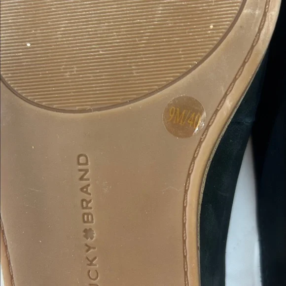 Lucky Brand Black suede slip on mules shoes 9 - Picture 6 of 8